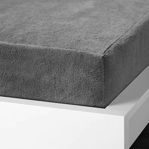 イケア（IKEA） ボックスシーツ グレー ダブル 140x200cm m50531233