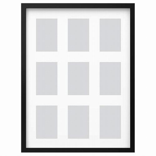 イケア（IKEA） フレーム 写真9枚用 ブラック 46x61cm m50553710