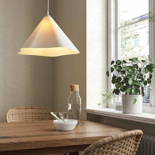 イケア（IKEA） ペンダントランプ ホワイト プラスチック 46cm