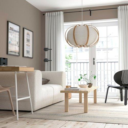 イケア（IKEA） ペンダントランプシェード ホワイト/竹 67cm m50582190