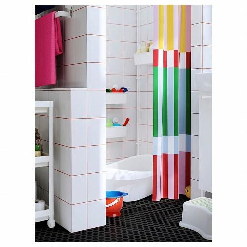 IKEAマルチカラーブロックパターンカーテン イケア（IKEA） シャワーカーテン マルチカラー 180x200cm m50594145