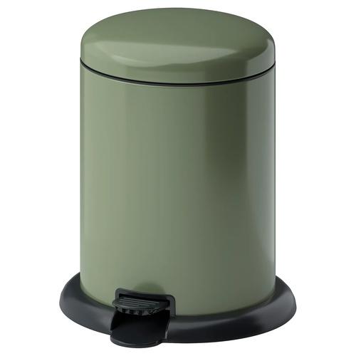 イケア（IKEA） ペダル式ゴミ箱 グレーグリーン 9l m50595395