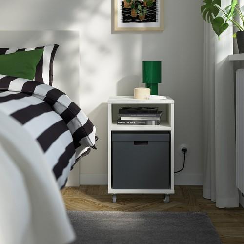 イケア（IKEA） 収納ボックス ふた付き チャコール 32×35×31cm