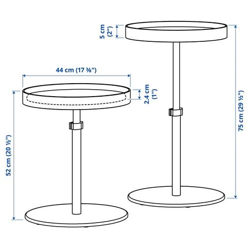 イケア（IKEA） サイドテーブル ブラック m50609000 TRANERED
