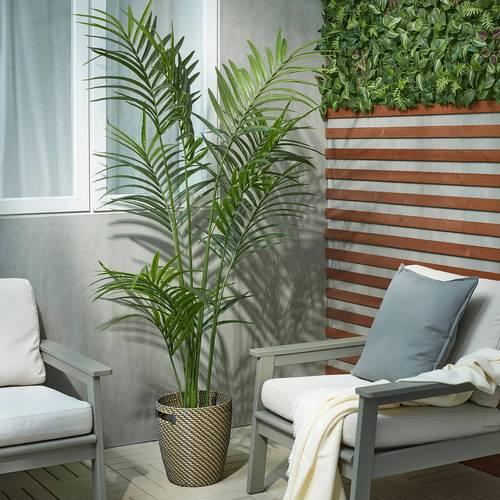 IKEA FEJKA 人工観葉植物 ケンチャヤシ 21cm 高さ180cm 美品 イケア（IKEA） 人工観葉植物 室内/屋外用/ケンチャヤシ 21cm