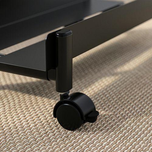 イケア（IKEA） コンピューターカート 棚付 ブラック 50x27 cm