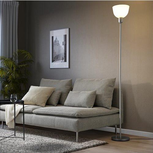 イケア（IKEA） フロアアップライト シルバーカラー ホワイト 白