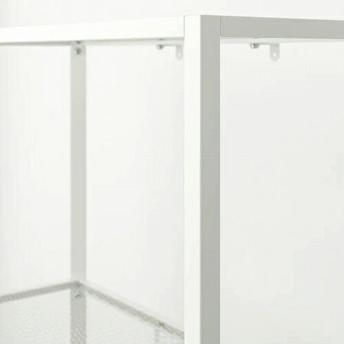 イケア（IKEA） シェルフユニット メタル ホワイト 60x25x116cm