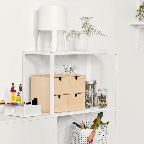 イケア（IKEA） シェルフユニット メタル ホワイト 60x25x116cm