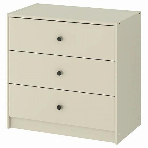 イケア　チェスト イケア（IKEA） チェスト（引き出し×3） ライトベージュ 69x67cm