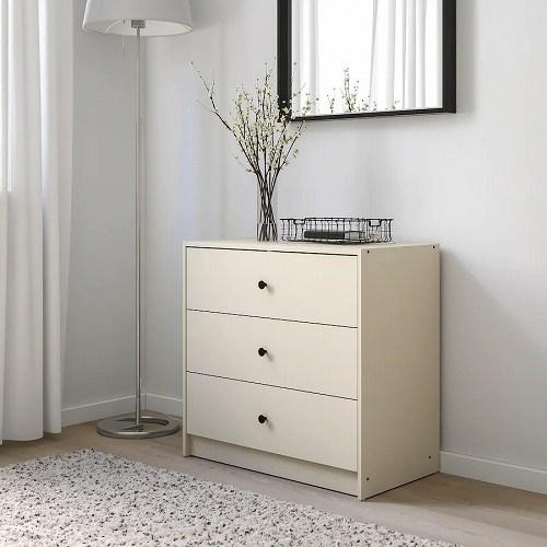 イケア（IKEA） チェスト（引き出し×3） ライトベージュ 69x67cm