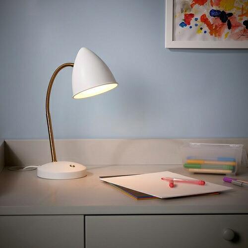 イケア（IKEA） LEDワークランプ ホワイト 白 黄銅色 m60514370