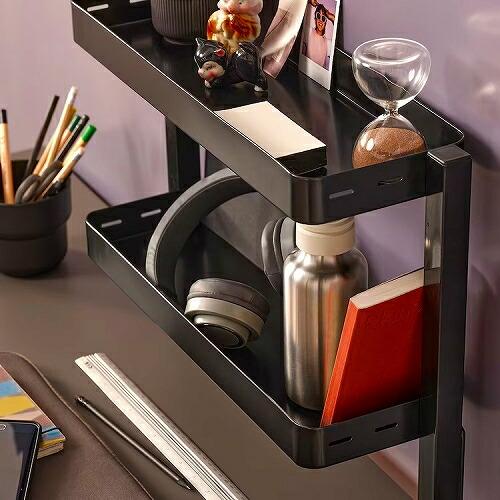 イケア（IKEA） デスクトップシェルフ ブラック 黒 49x15cm m60541571 