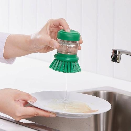 イケア（IKEA） 食器洗いブラシ ディスペンサー付き ブライトグリーン