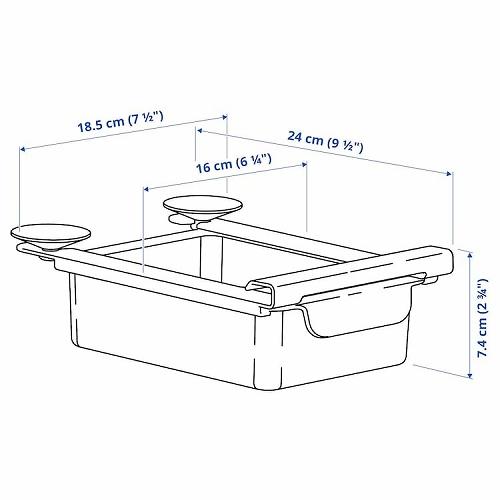イケア（IKEA） 収納ボックス 冷蔵庫用 m60572807 KLIPPKAKTUS