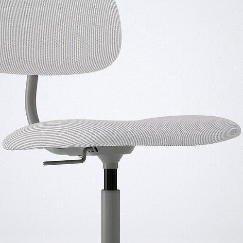 イケア（IKEA） 回転チェア クロヴスタ ホワイト グレー m60573270