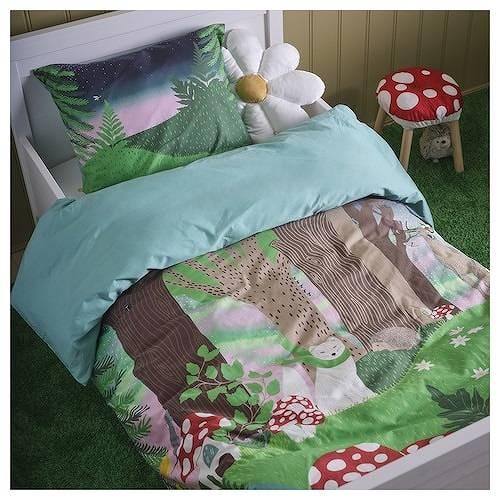 イケア（IKEA） クッション 花形 ホワイト 47x8cm m60576787 SKOGSDUVA