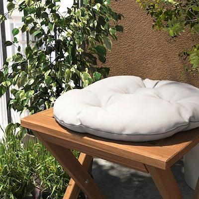 【お値下げ】4枚セットIKEA HÄLLÖ 屋外用シートクッション ベージュ イケア（IKEA） シートクッション 屋外用 ライトグレーベージュ 35cm