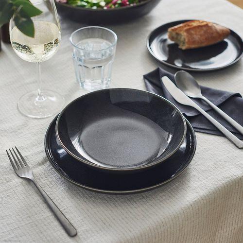 イケア（IKEA） 深皿 ダークグレー 21cm m60596988 GLADELIG