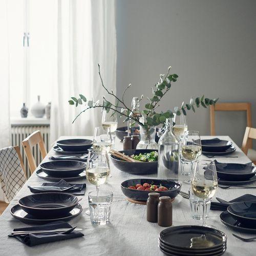 イケア（IKEA） 深皿 ダークグレー 21cm m60596988 GLADELIG