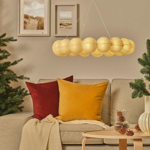 イケア（IKEA） LED装飾ペンダントランプ ボール 円/ホワイト