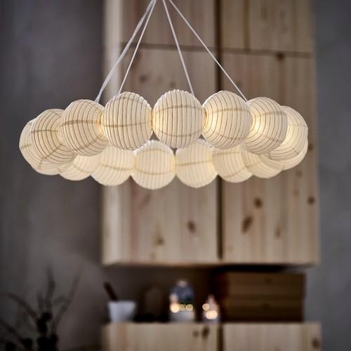 イケア（IKEA） LED装飾ペンダントランプ ボール 円/ホワイト