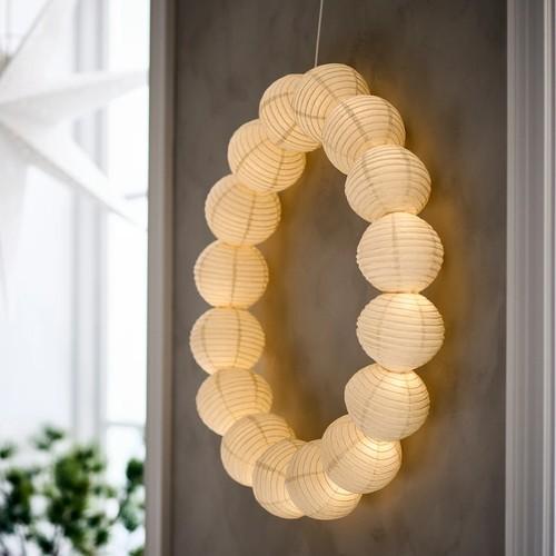 イケア（IKEA） LED装飾ペンダントランプ ボール 円/ホワイト