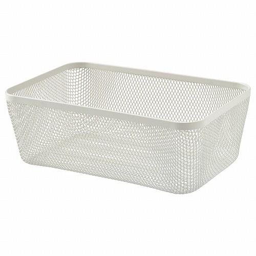 IKEA アルゴート　フレーム大×1点　バスケット小×7点　大×5点 イケア（IKEA） 食品保存バスケット メタル ホワイト 30x20x11cm