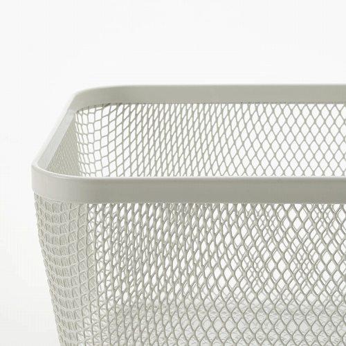 イケア（IKEA） 食品保存バスケット メタル ホワイト 30x20x11cm