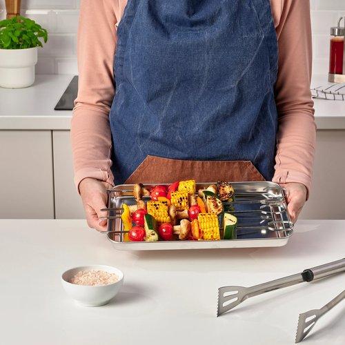 イケア（IKEA） サービングトレイ ステンレススチール 30x20cm
