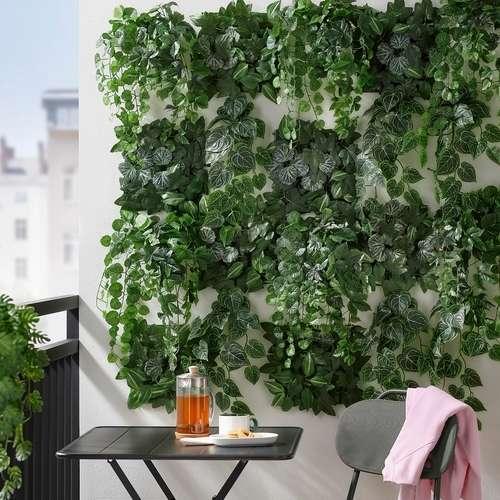 イケア（IKEA） 人工植物3点セット ウォールホルダー付き 室内 屋外用