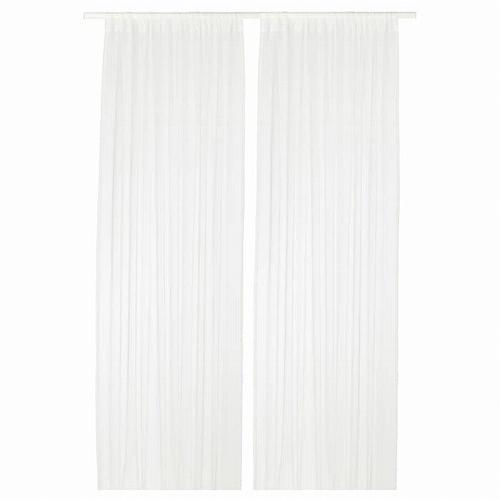 イケア（IKEA） レースカーテン1組 ホワイト 145x250cm m70232332