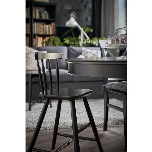イケア IKEA 子供用チェア ブラック 黒 m70253536 AGAM アーガム