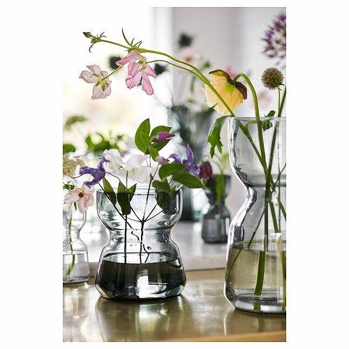 イケア（IKEA） 花瓶 ライトグレー 18cm m70423505 OMTANKSAM