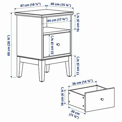 【美品】IKEAキャビネットとサイドテーブルセット HATTÅSEN ハットーセン サイドテーブル/シェルフユニット, ホワイト - IKEA