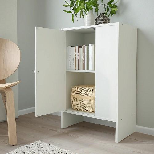 イケア（IKEA） キャビネット 扉付 ホワイト 50x30x80cm m70483882