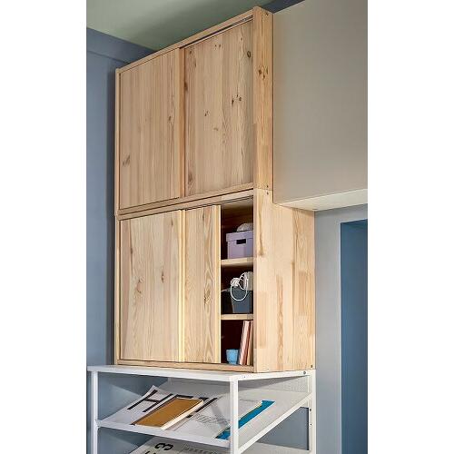 イケア IKEA キャビネット 引き戸付 パイン材 80x30x60cm イケア IKEA キャビネット 引き戸付 パイン材 80x30x60cm