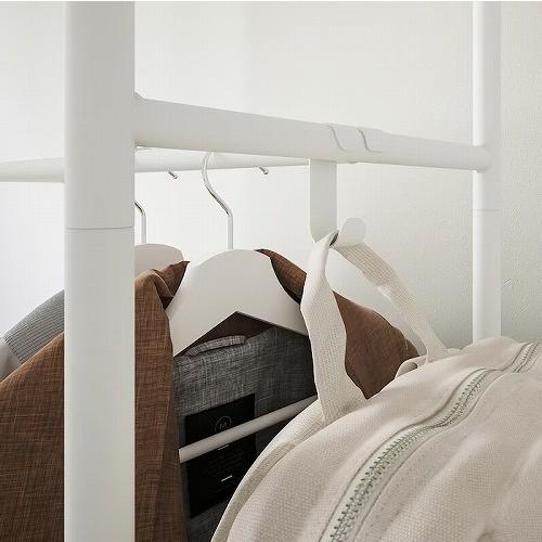 イケア（IKEA） コートラック 靴収納ユニット付き ホワイト白