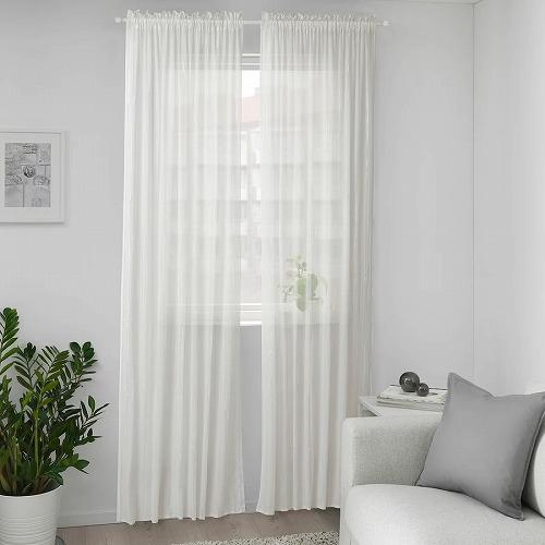 IKEA イケア◆カーテン　白/ホワイト◆MERETE メレーテ ２セット有 ② IKEA イケア◇カーテン 白/ホワイト◇MERETE メレーテ 2セット