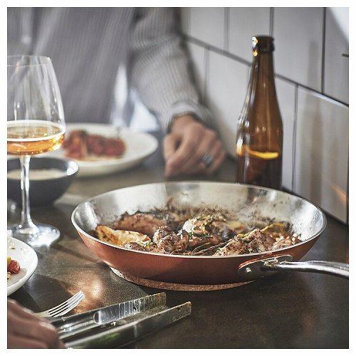 FINMAT フィンマート フライパン, 銅/ステンレススチール, 28 cm イケア IKEA フライパン 銅 ステンレススチール 28cm m70555708