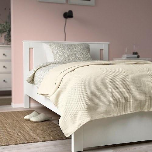 イケア（IKEA） マルチカバー ナチュラル 生成りの綿 シングル