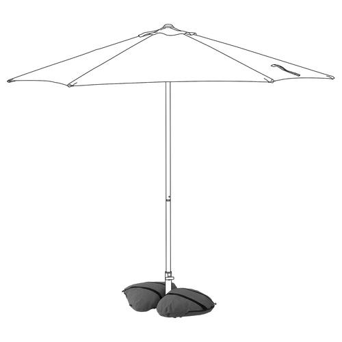 イケア（IKEA） パラソル土台 サンドバッグ付き ダークグレー 60x60cm