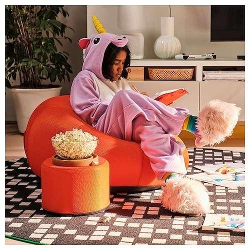 イケア（IKEA） 膨らまし式ゲーミングラウンジチェア ブライトオレンジ