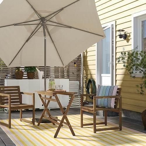 イケア（IKEA） 折りたたみテーブル ライトブラウンステイン 108x37cm