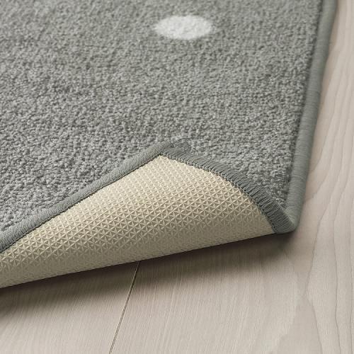 イケア（IKEA） ラグ 水玉模様 グレー 133x160cm m70589044 LEN レーン