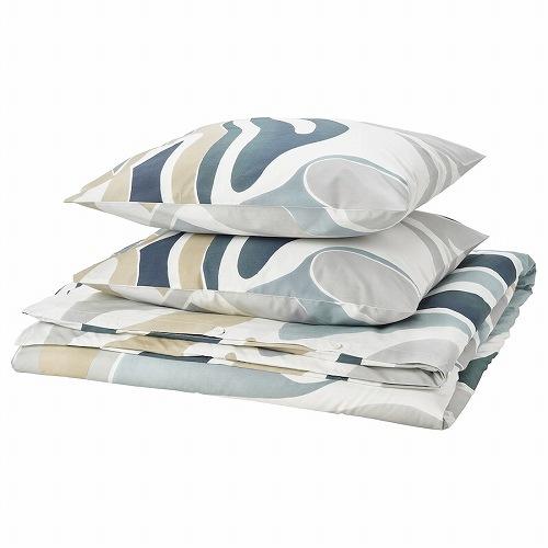 IKEA 掛け布団カバー＆枕カバー ダブルサイズ イケア（IKEA） 掛け布団カバー＆枕カバー2枚 マルチカラー ダブル