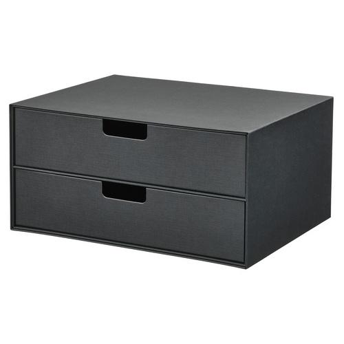 イケア（IKEA） ミニチェスト（引き出し×2） チャコール 32x25 cm