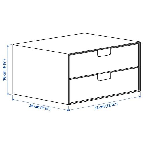 イケア（IKEA） ミニチェスト（引き出し×2） チャコール 32x25 cm