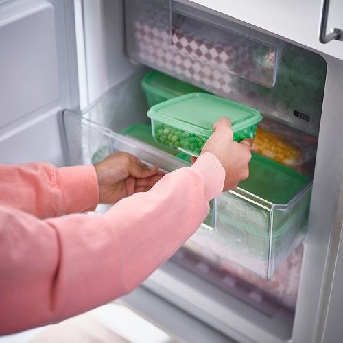イケア（IKEA） 保存容器 ふた付き 17個セット グリーン m70597100