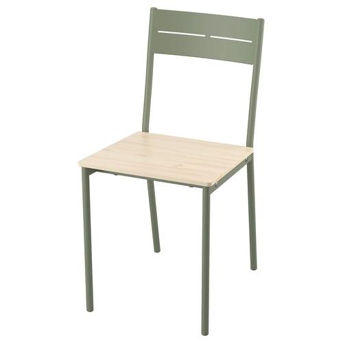 イケア（IKEA） チェア グレーグリーン/パイン材 m70601135 BUSLATT